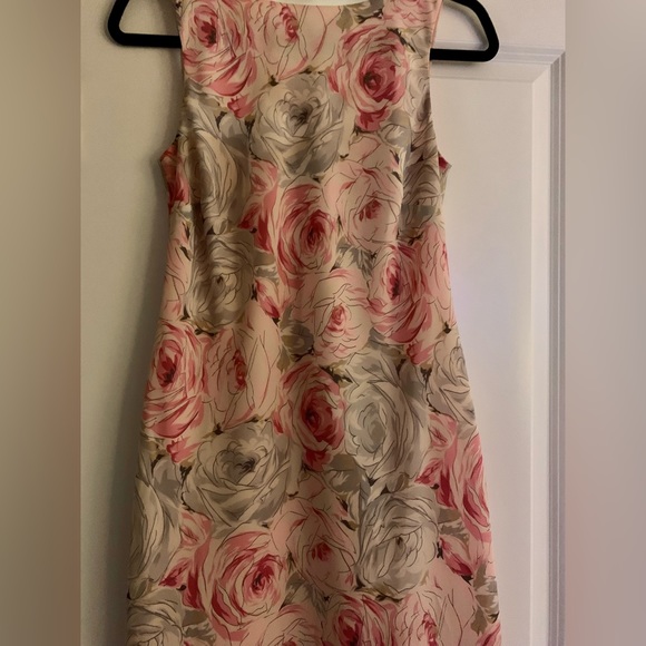 LN LINED PINK/GRAY SHEATH DRESS. FABRIC FEELS LIKE CHIFFON. PERFECT FOR SUMMER💕 - Picture 3 of 10